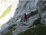 Monte Brentoni še v spodnjem delu vzpona