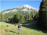 Monte Franza 2329 m sončna pobočja pod Železno goro