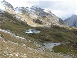 Monte Franza 2329 m jezera Olbe pod M. Lastroni