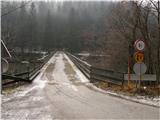 Lovska koča na Taležu Bodeški most čez Savo Bohinjko.