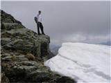 Hochkreuz 2709m (Avstrija) Vreme se je poslabšalo.