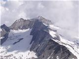 Säuleck (3086m) Pogled na Hochalmspitze (3360m).