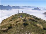 Setiče/Freiberg 1922m Pogled proti zahodu, zadaj Triglav.