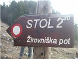 no, pa se je začel...po Žirovniški gor, grizt kolena