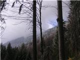 meglice še vedno vztrajajo nad Kriško goro...dilema, bo vreme zdržalo ali se raje vrneva...sva raje stopicali naprej :-)