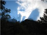 igra svetlobe nad Trento