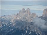 enkraten pogled na Tre Cime di Lavaredo