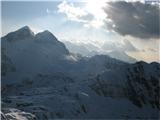 Veliki snežni vrh - Cima Mogenza Grande (1973) utrinek s Črnelskimi špicami