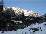 Veliki snežni vrh - Cima Mogenza Grande (1973) tam gor na najvišjem sem bil.