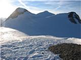 s Hoher zauna ima lepo pogled na: desno Scwarze Wand, v sredini Grossvenediger in levo Rainerhorn