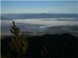 Pogled na avstrijsko stran in Baško jezero (Faaker See)